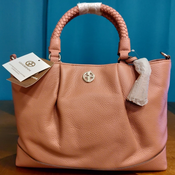 Giani Bernini Handbags - Giani Bernini Braided Handle Leather Satchel